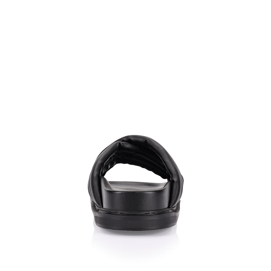 Britney Comfortable Footbed Slides for Women & Men - Soft Cushioned Sandals with Arch Support - Black | Perfect for Poolside, Beach, Spa, and Indoor Relaxation