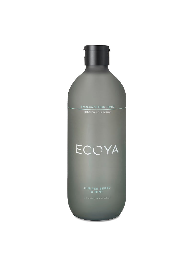 Ecoya Dish Liquid 550ml - Juniper Berry & Mint Scented Kitchen Soap | Gentle Hand Wash for Dishes & Cookware | Perfect for Daily Cleaning, Dishwashing & Kitchen Hygiene