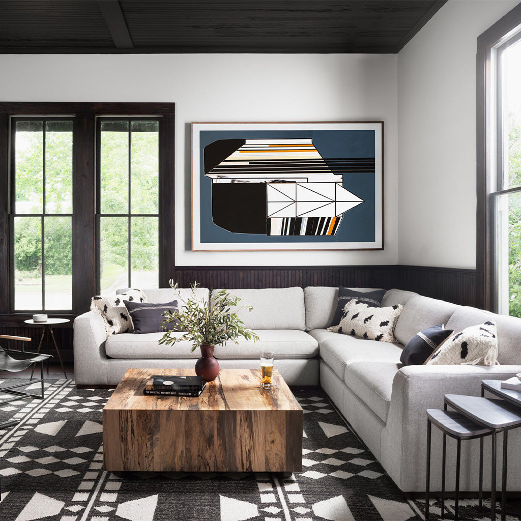 Spalted Primavera Wood Coffee Table - Modern Hudson Square Style for Living Room, Lounge & Office - Handcrafted Solid Wood Furniture for Home Decor