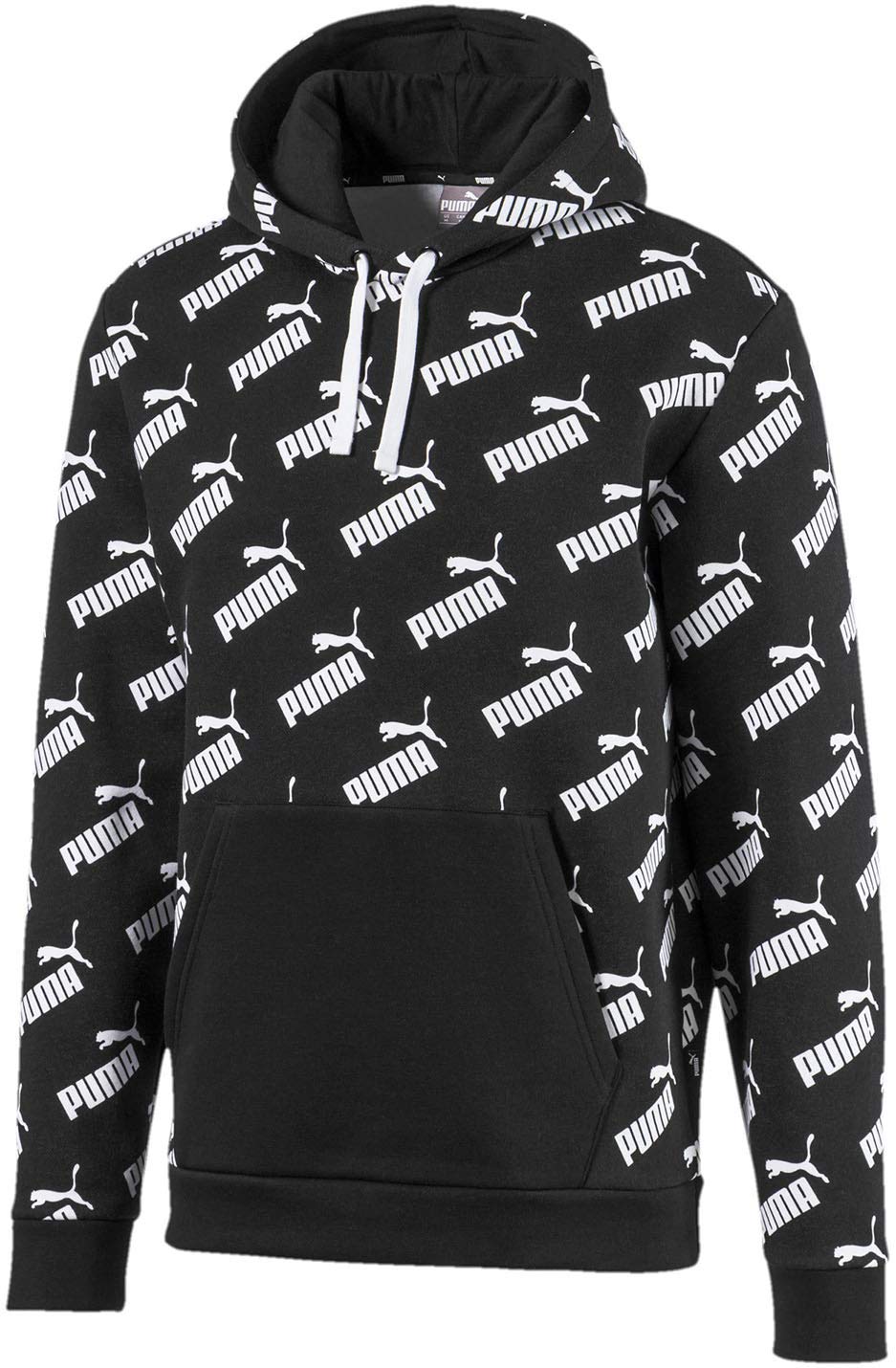PUMA Men's Amplified Hoody Fleece Pullover - Small, Puma Black - Cozy & Warm for Casual Wear, Gym, and Outdoor Activities