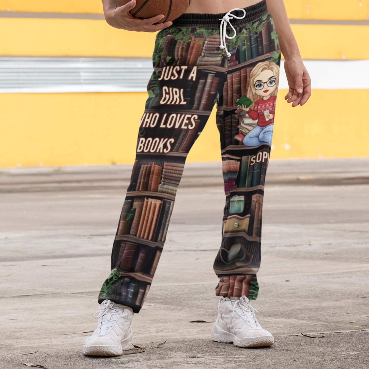 Custom Sweatpants for Women - Personalized Jogger Pants with Book Lover Designs | Christmas & Birthday Gifts for Book Nerds & Bookworms | Cozy Lounge Wear for Reading & Relaxing