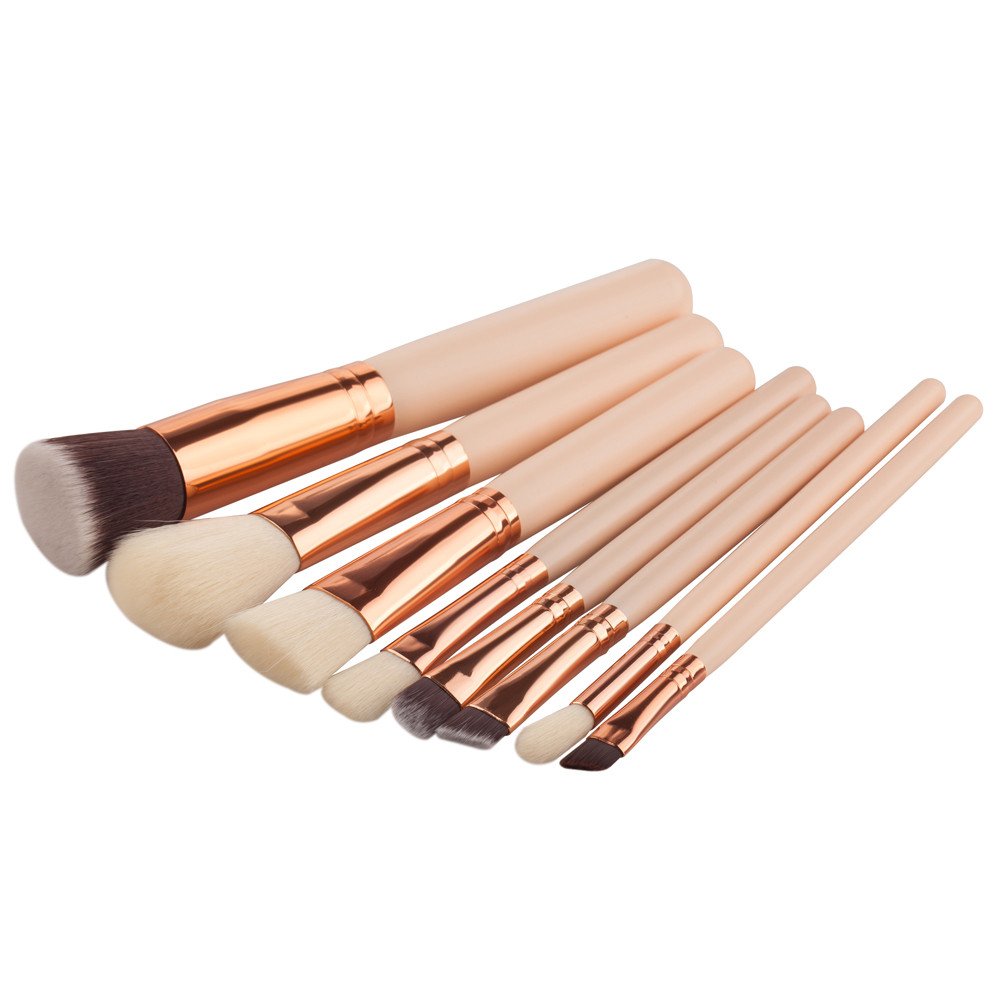 Wet & Wild 8Pcs Mini Makeup Brush Set for Eyebrow & Eyeshadow - Korean Beauty Tools for Daily Makeup