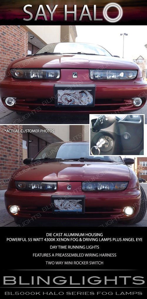 1996-1999 Saturn SL SW Angel Eye Halo Fog Lights Kit - Durable LED Daytime Running Lamps for Enhanced Visibility & Style | Perfect for Night Driving, Off-Road Adventures & Custom Car Upgrades