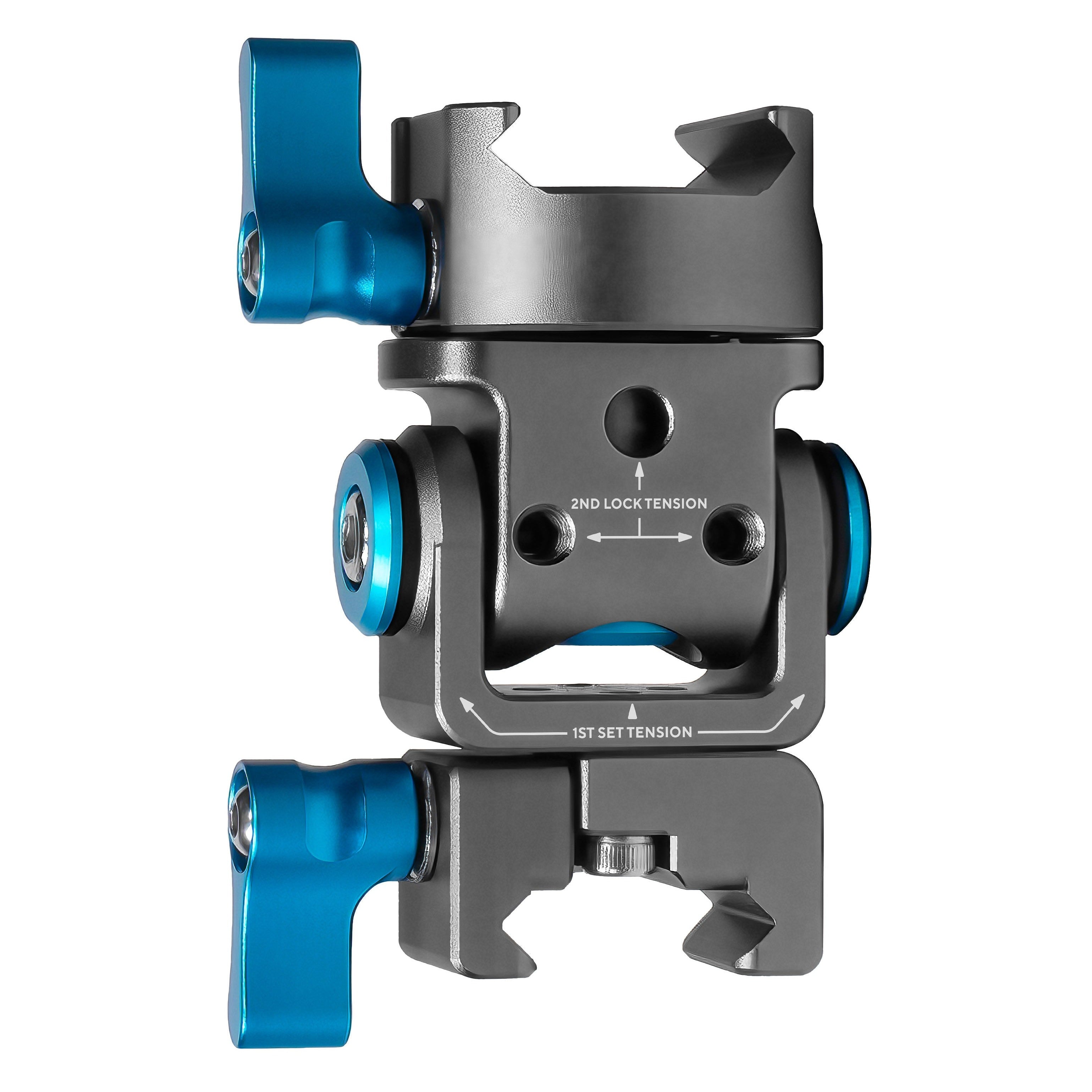 Kondor Blue NATO to NATO Swivel Tilt Monitor Mount - Adjustable Pan/Tilt Stand for DSLR Cameras (Space Gray) - Perfect for Vlogging, Live Streaming & Studio Photography