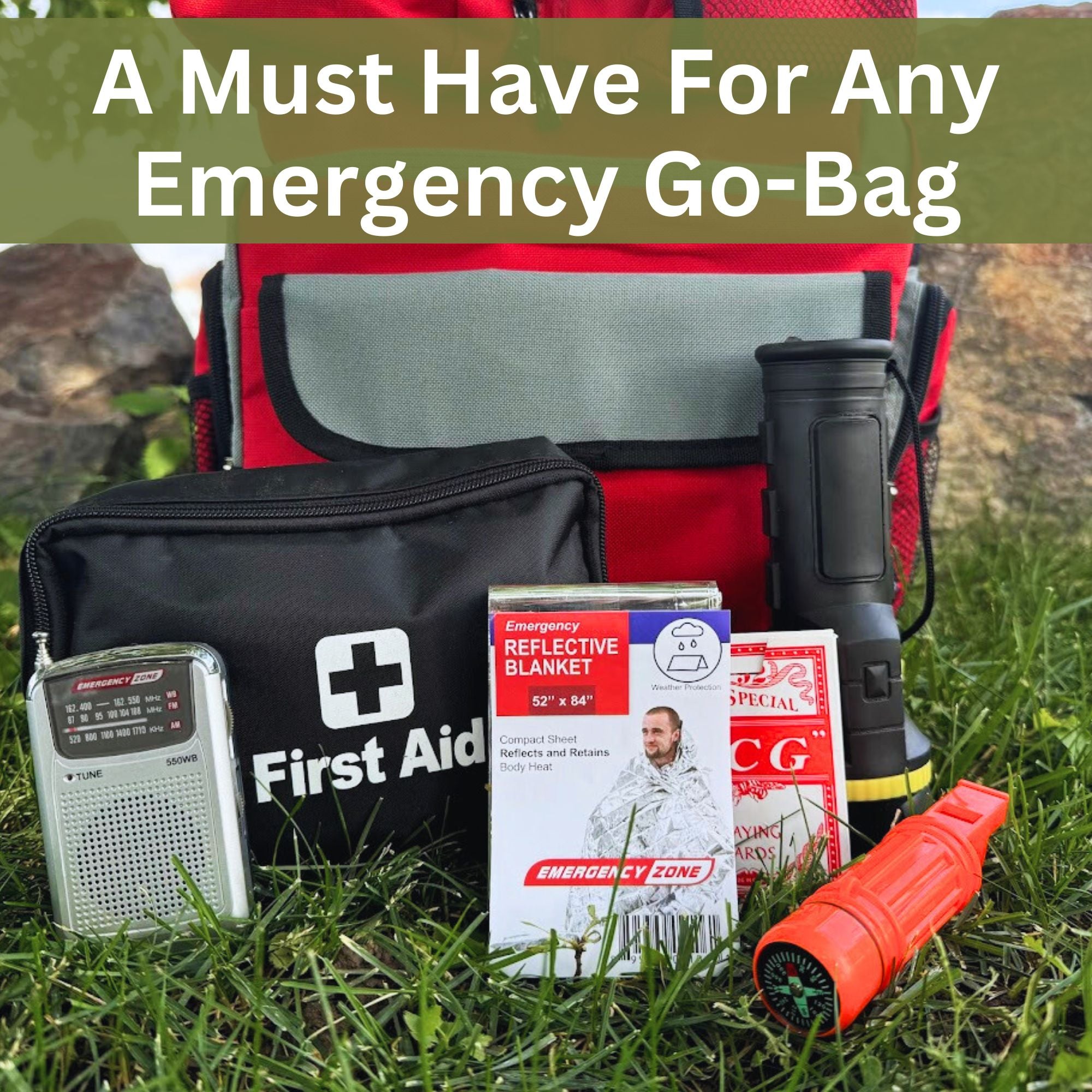 Emergency Reflective Blanket - Survival Thermal Blanket for Outdoor, Camping, Hiking & First Aid - Compact & Lightweight for Emergency Kits & Car Safety