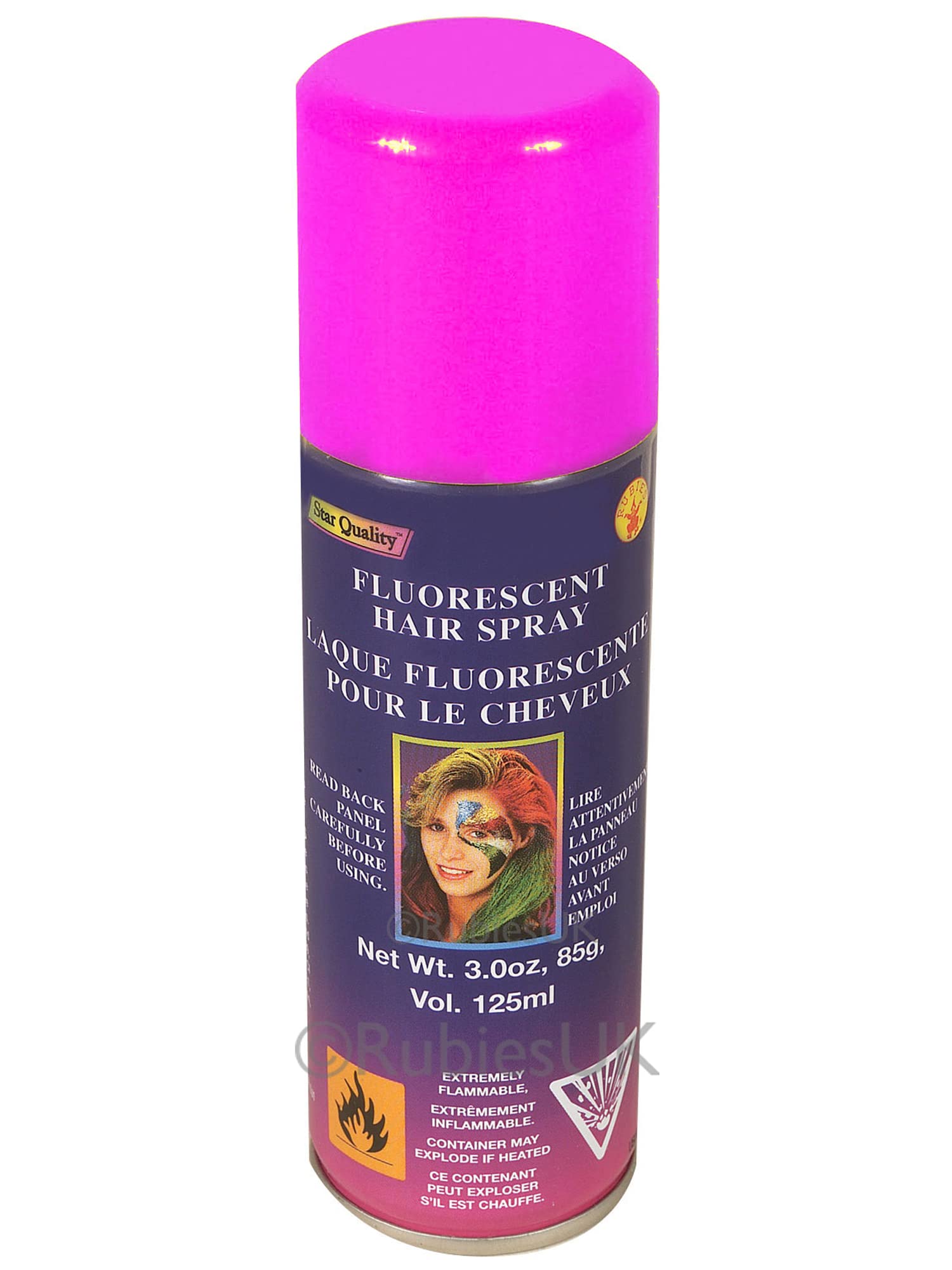 Fluor Pink Hairspray with ORMD Certification - Long-Lasting Hold & Vibrant Color for Styling, Parties & Cosplay