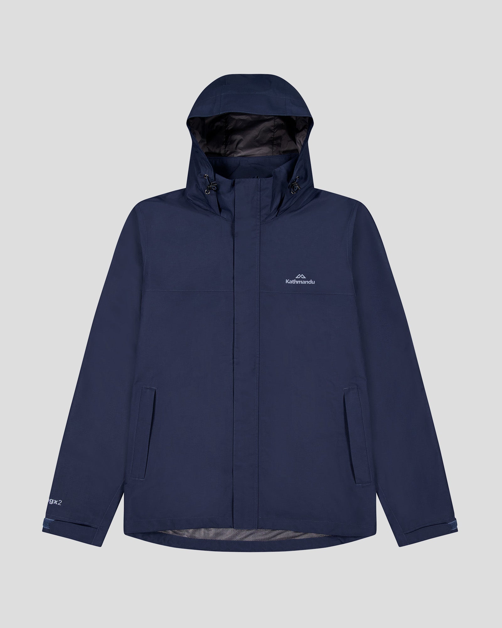 Men's Andulo 2-Layer Waterproof Rain Jacket - Lightweight Windbreaker with Hood, Pure Navy Blue - Perfect for Hiking, Camping & Outdoor Activities