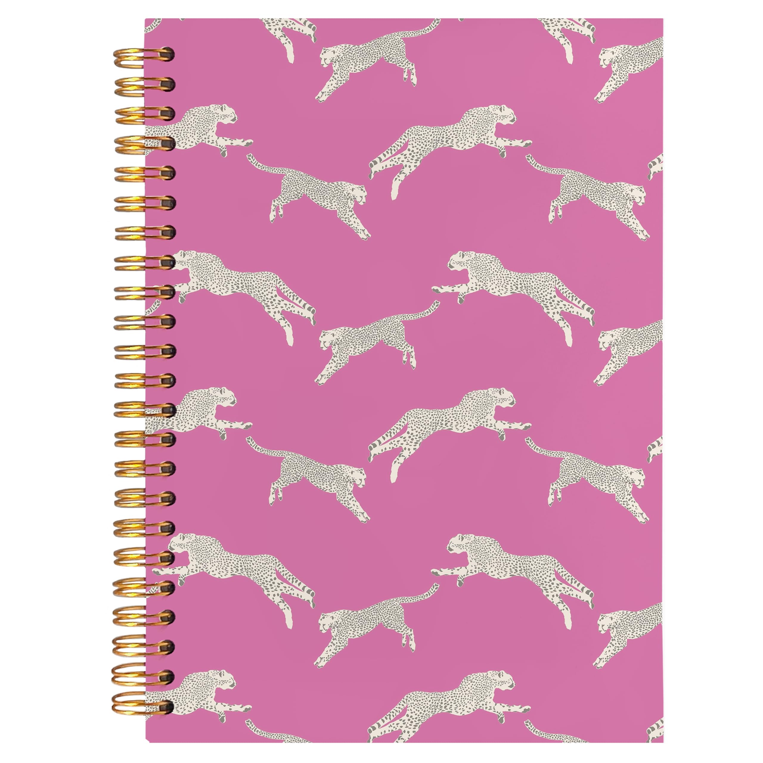 BearCake Preppy Leopard Print Spiral Notebook - 5.5x8.3