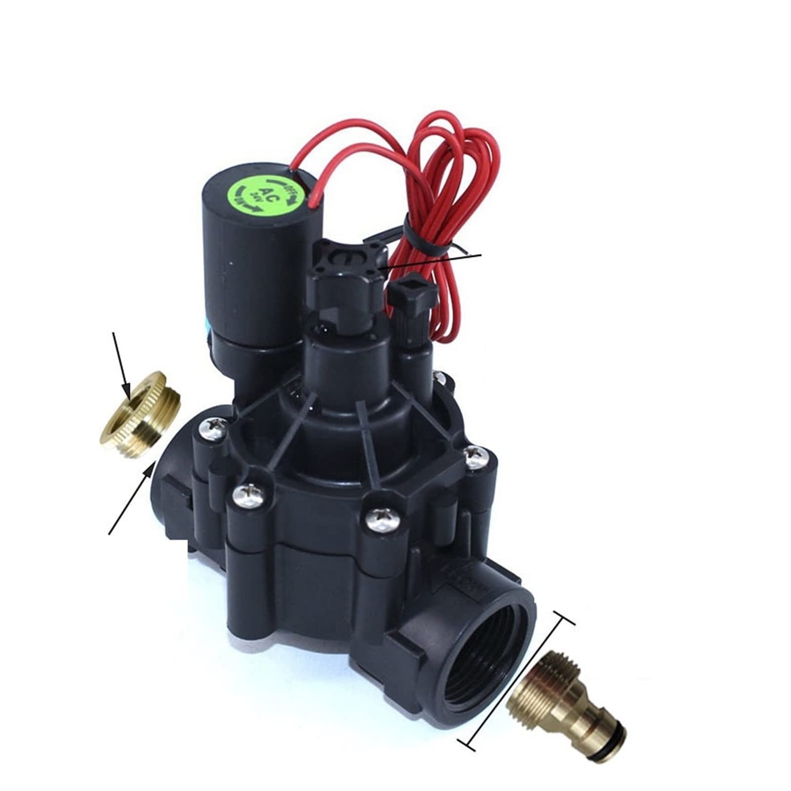 GIXAA Smart WiFi Sprinkler Timer with 24V AC Normally Closed Solenoid Valve - 0.85 Inch Nylon Water Valve for Automatic Irrigation System - Perfect for Garden, Lawn, Yard & Landscape Watering with Rain Delay Feature - Ideal for Smart Home & Outdoor Plant Care