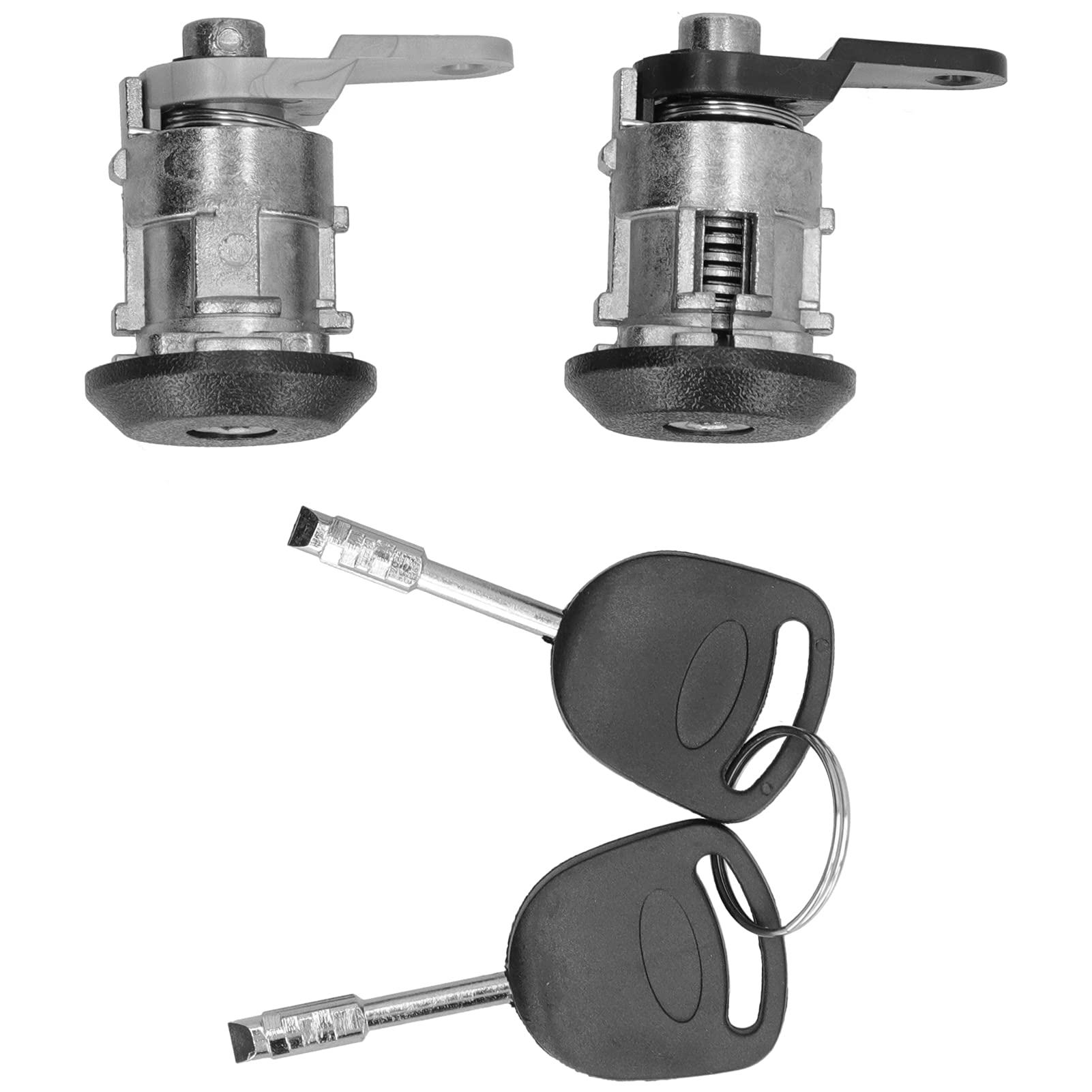 High Security Lock Barrels & Front Door Lock Cylinder Kit - Durable Aluminum Alloy Car Door Keys for Ford Courier/Fiesta/KA - Replacement Locksmith Accessories for Home & Vehicle Security