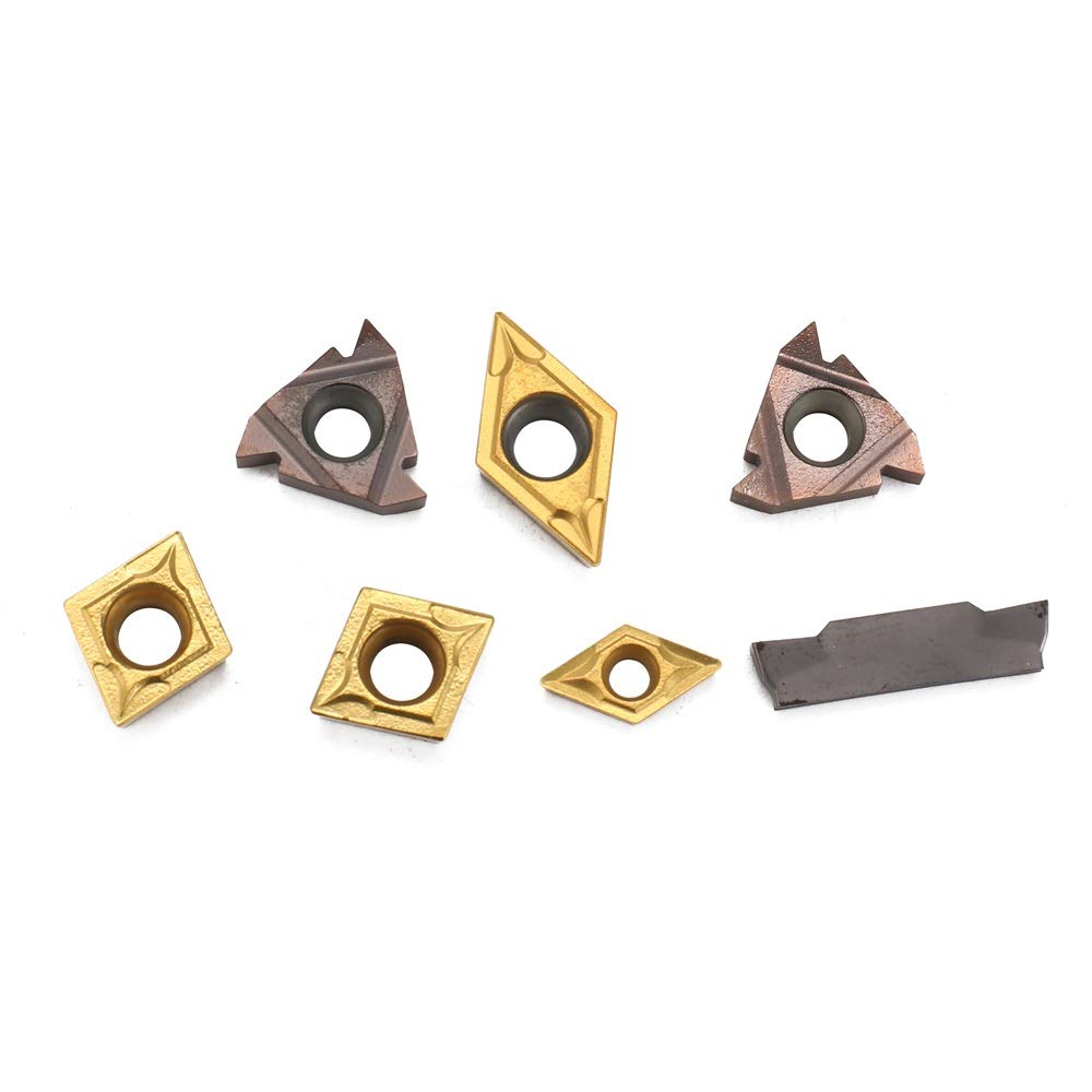 16mm Shank 7-Piece Carbide Insert Boring Bar Set with Wrench - CNC Lathe Turning Tool for Metal & Steel Work - Perfect for DIY Projects & Professional Machining