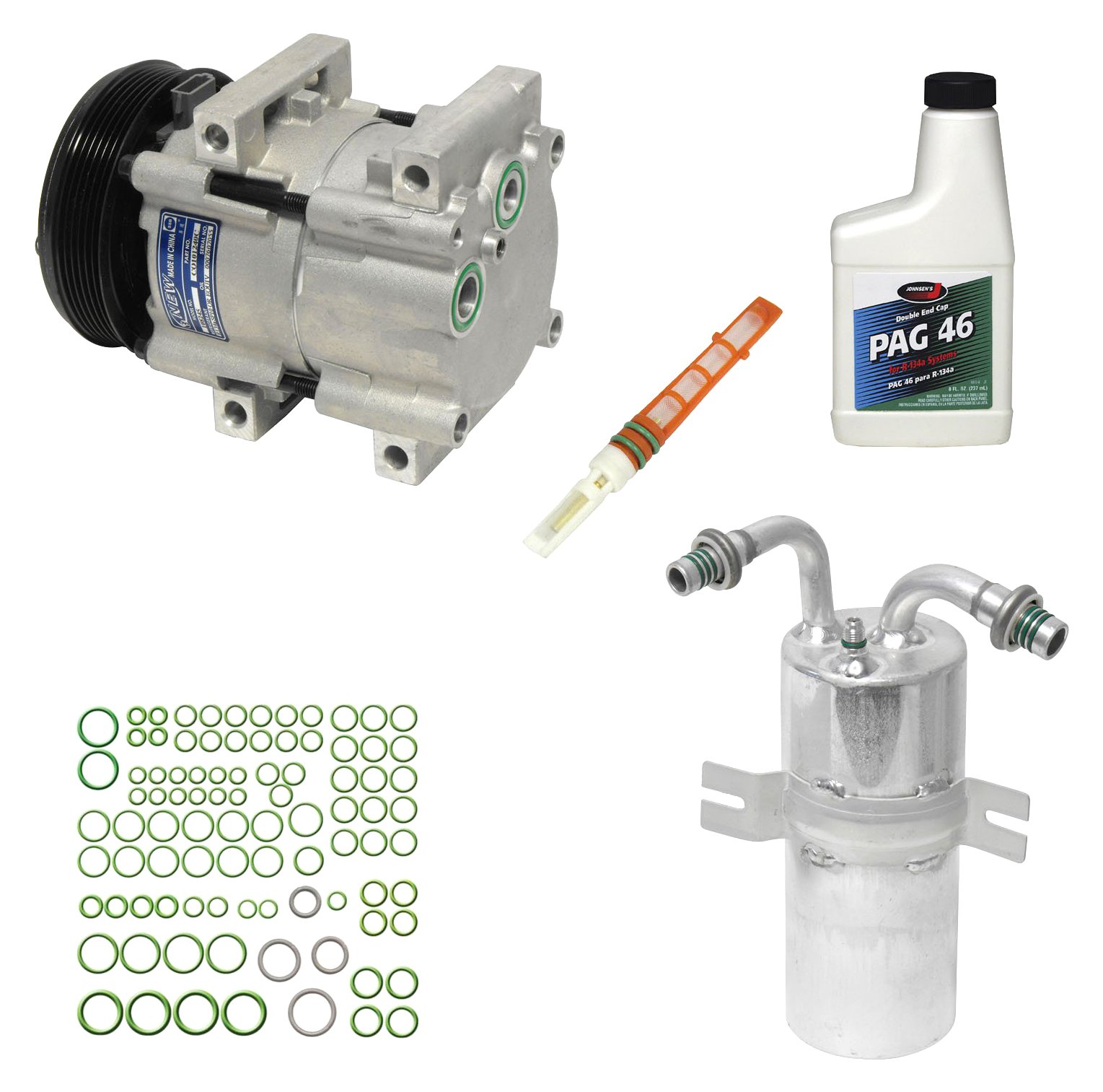 Universal Air Conditioner KT 1350 A/C Compressor & Component Kit - Replacement Parts for Car AC Repair, Home & Auto Cooling System Maintenance