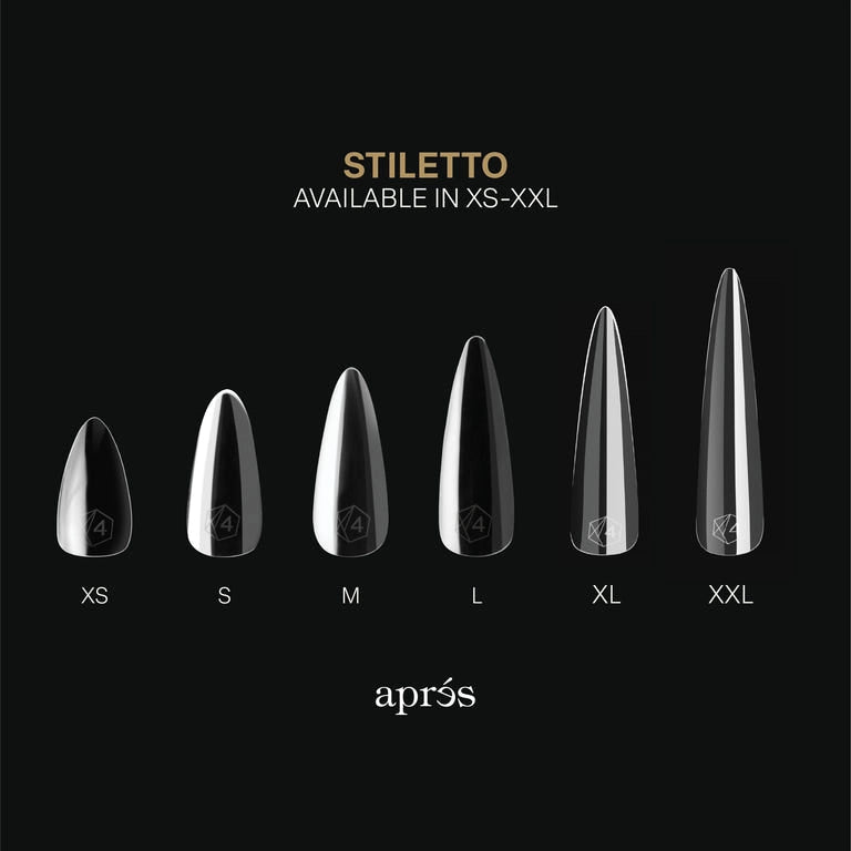 Apres Gel X Tips 2.0 - 420pc Extra Long Stiletto Nail Extensions for Salon & DIY Manicures | Perfect for Special Occasions & Nail Art Designs