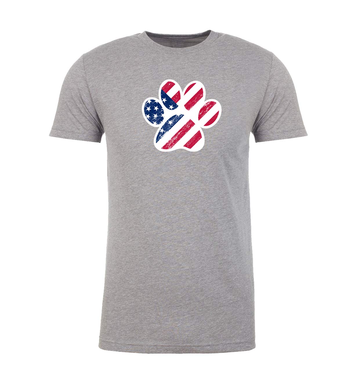 American Flag Dog Paw Patriotic Graphic T-Shirt for Men - Comfortable 4th of July Independence Day Shirt for BBQ Parties & Summer Outings