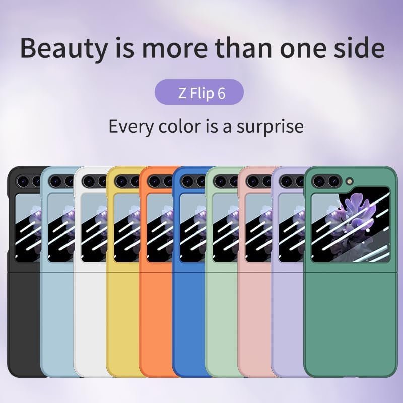 Samsung Galaxy Z Flip 6 Case with Built-in Tempered Glass Screen Protector - Shockproof Full Body Matte Hard PC Cover | Ultra Thin Anti-Scratch Protective Phone Case (Green) | Perfect for Daily Use, Travel & Outdoor Activities