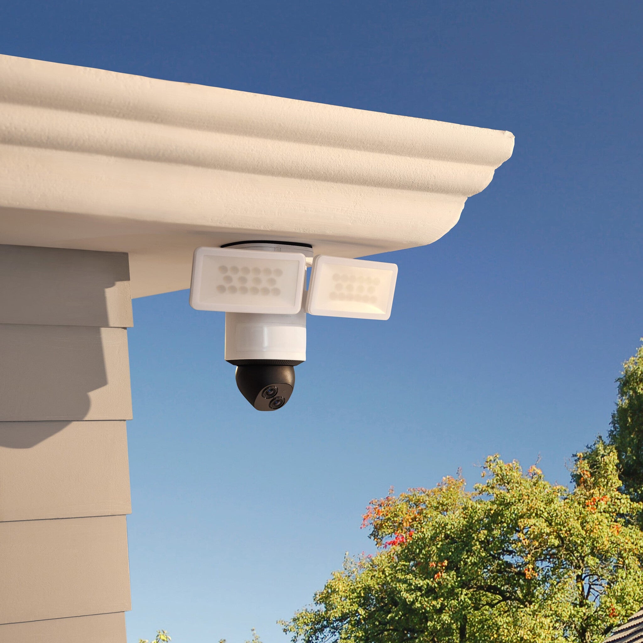 E340 IP Security Camera with Floodlight - 1080P HD, Night Vision, Motion Detection - Ideal for Home, Garage, and Outdoor Surveillance