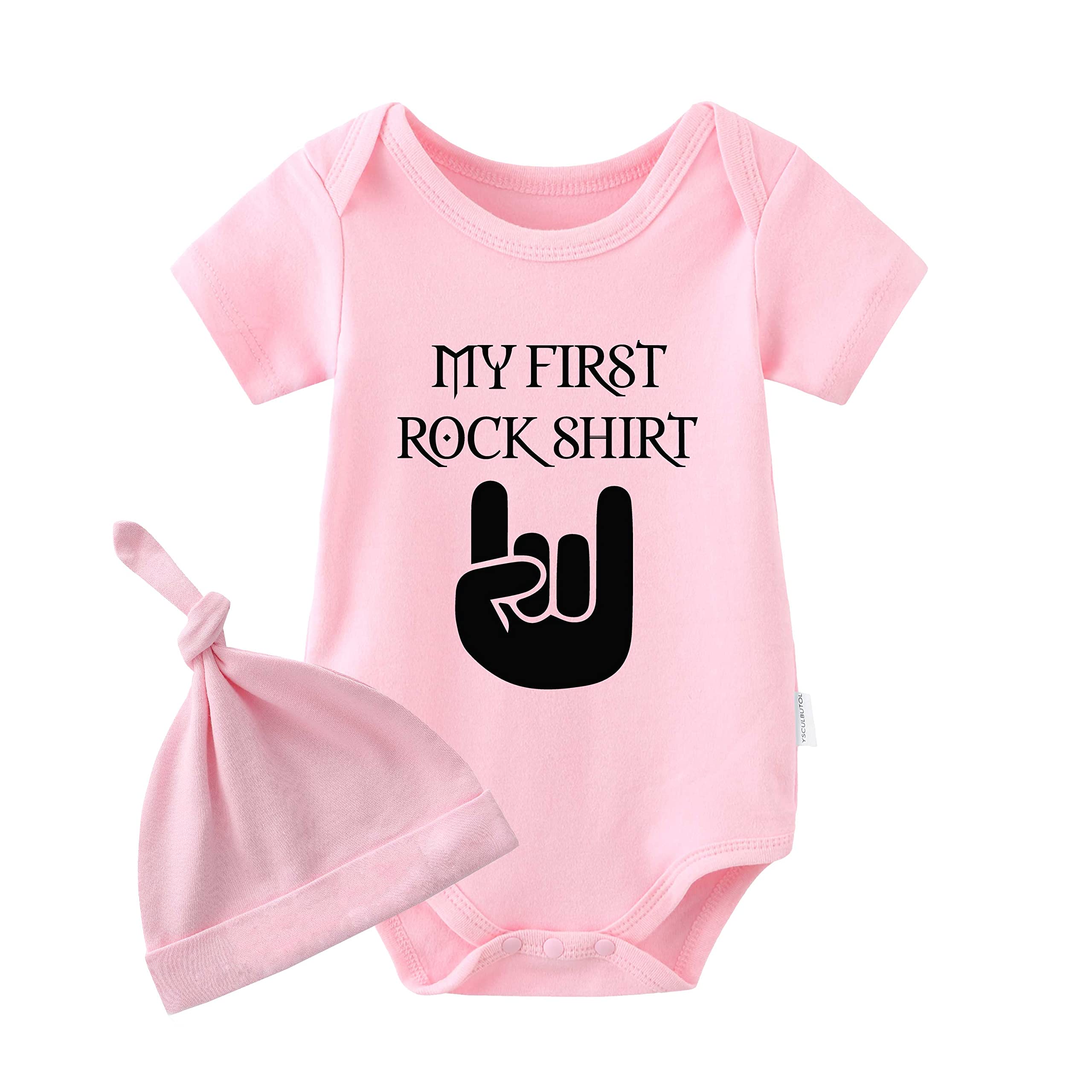 YSCULBUTOL Baby Twins Bodysuit - First Rock Shirt for Boys & Girls - Playtime & Photo Outfits