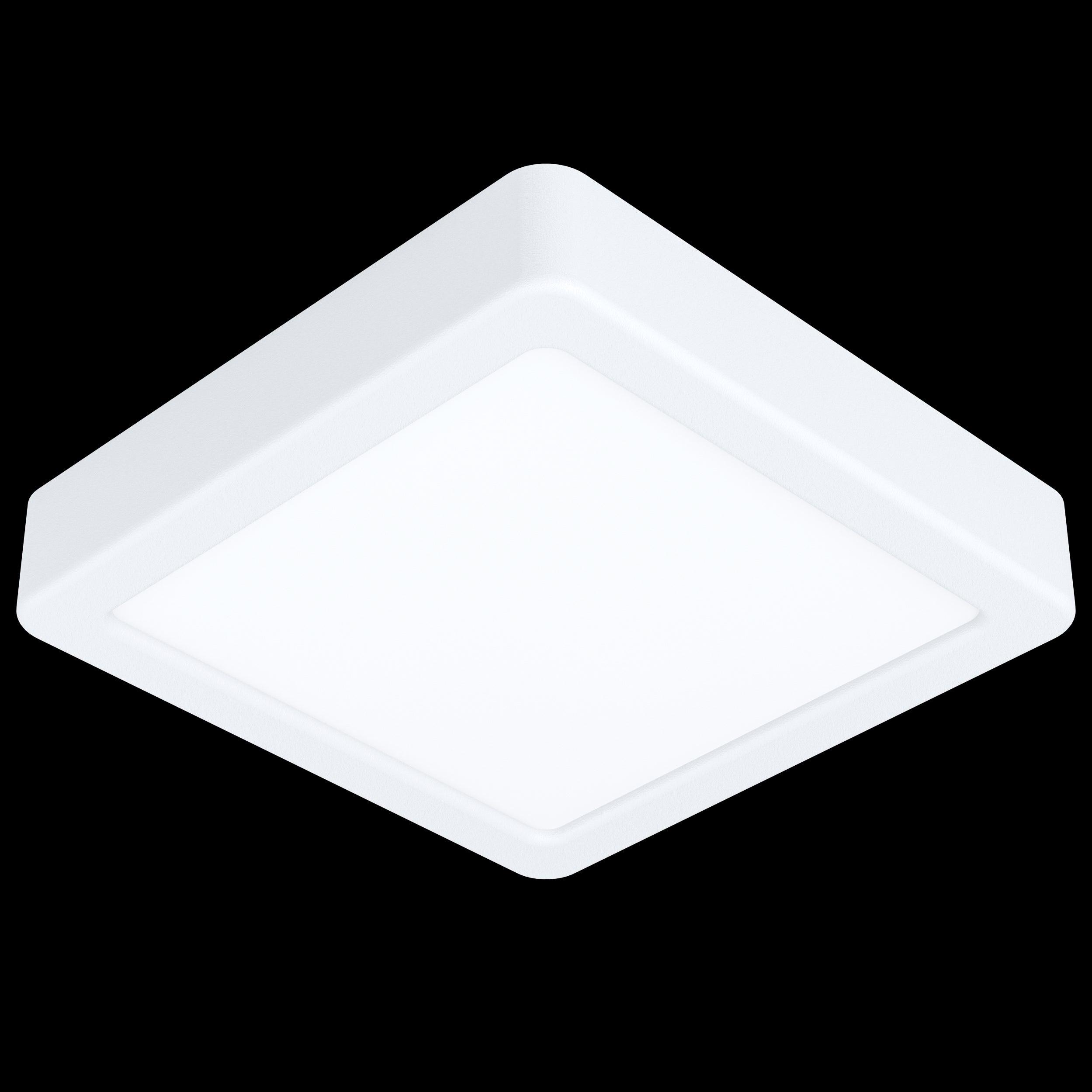 Eglo Fueva 5-LED Square Flush Mount Ceiling Light - 16cm Cool White - Modern Lighting for Kitchen, Bathroom & Hallway