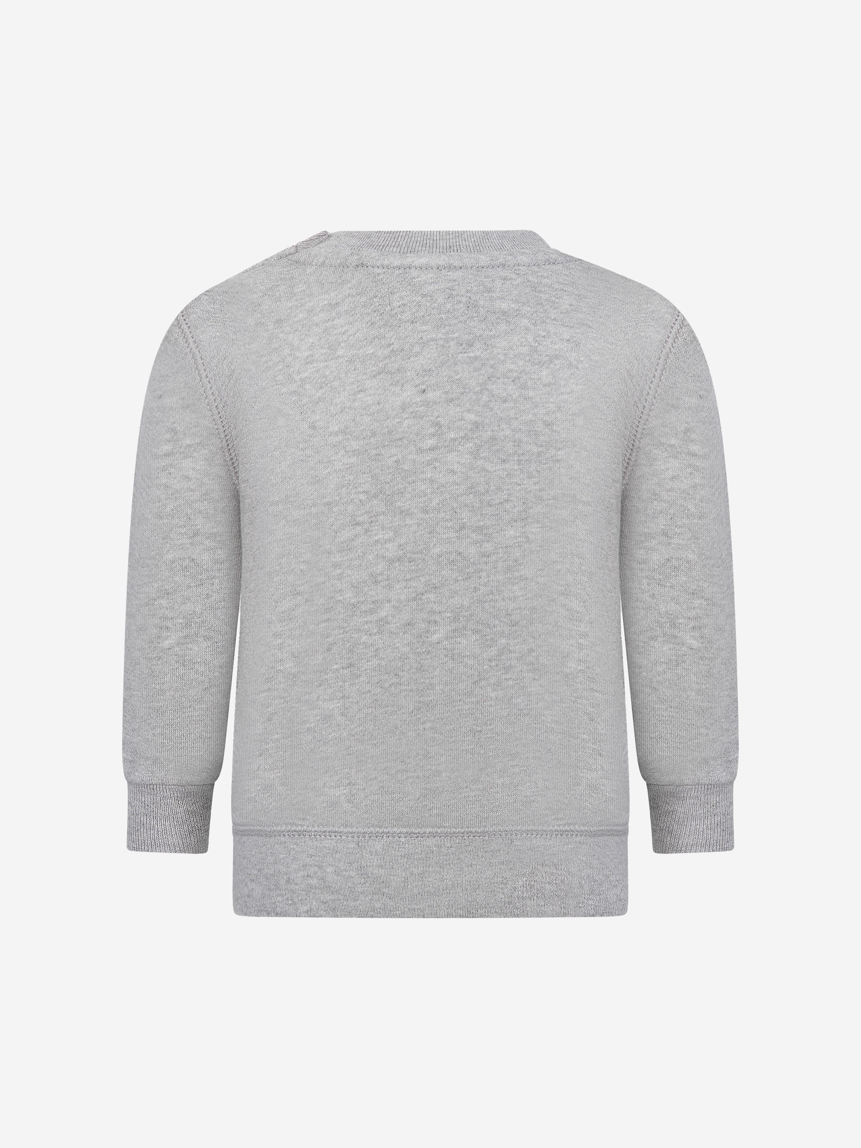 Stylish Grey Logo Sweatshirt for Baby Boys - Soft & Comfortable Pullover for Playtime & Outings