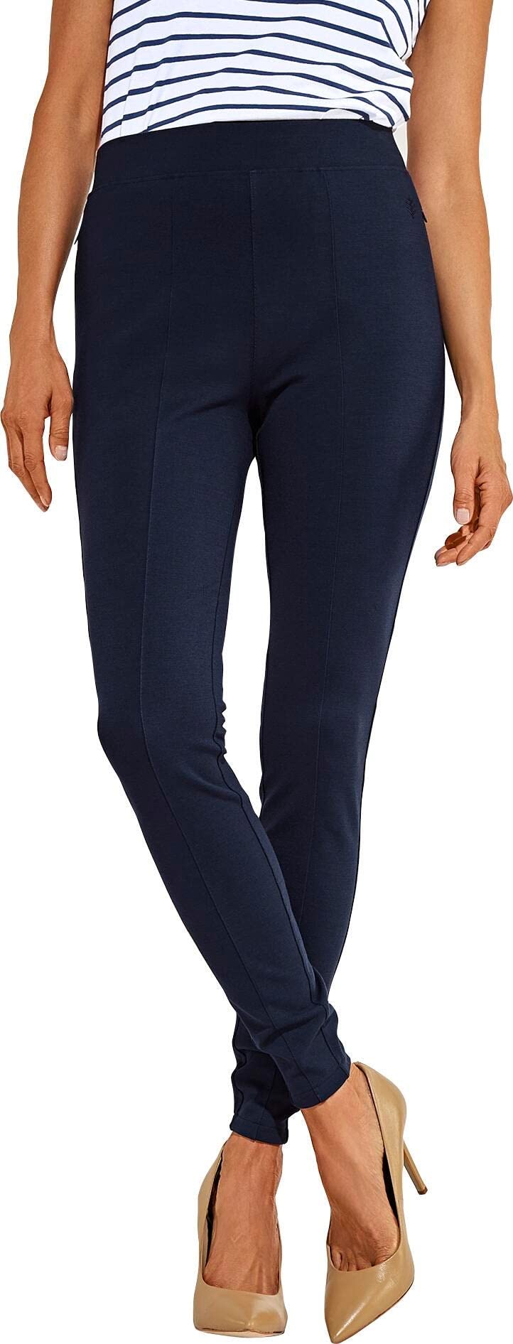 Coolibar UPF 50+ Sarsala Cove Sun Protective Leggings for Women - UPF Rated Sunblock Yoga Pants for Outdoor Activities, Hiking & Beach Wear