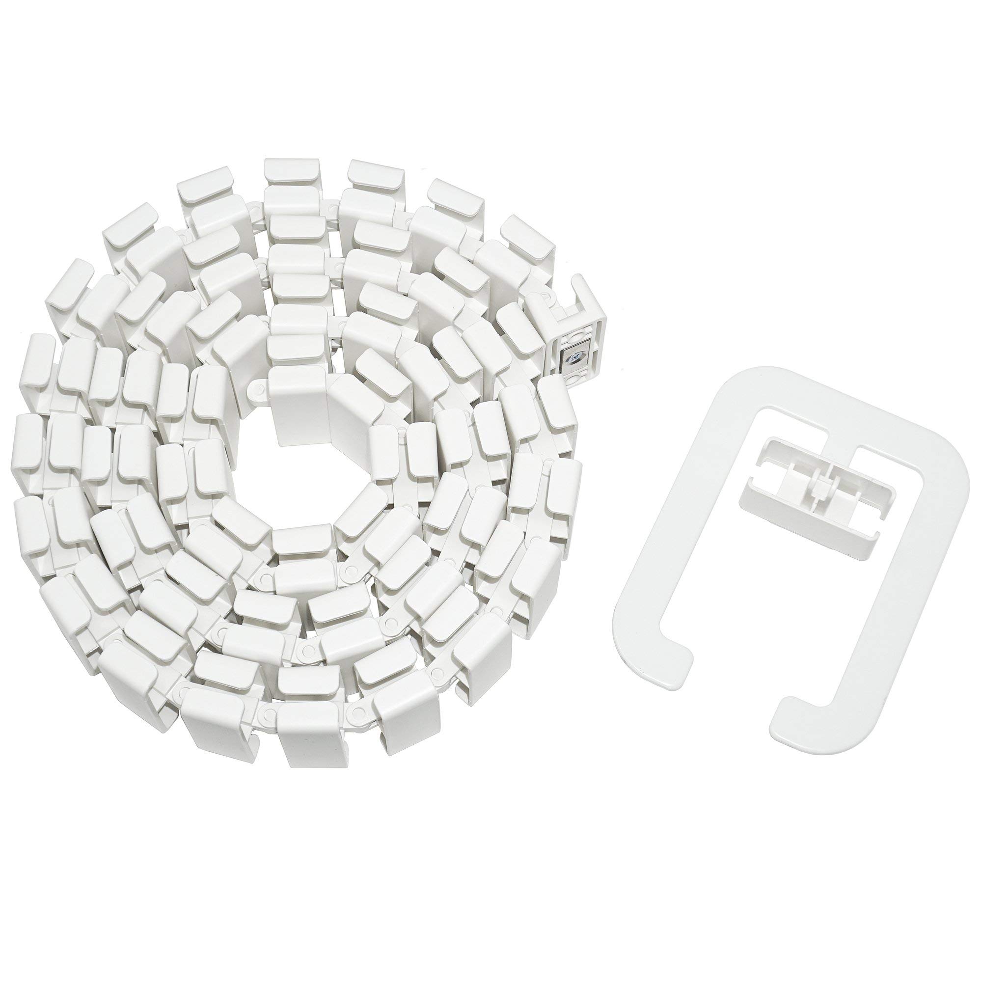 Adjustable Magnetic Cable Management Snake - White | Standing Desk Organizer | Perfect for Home Office & Workspace Organization