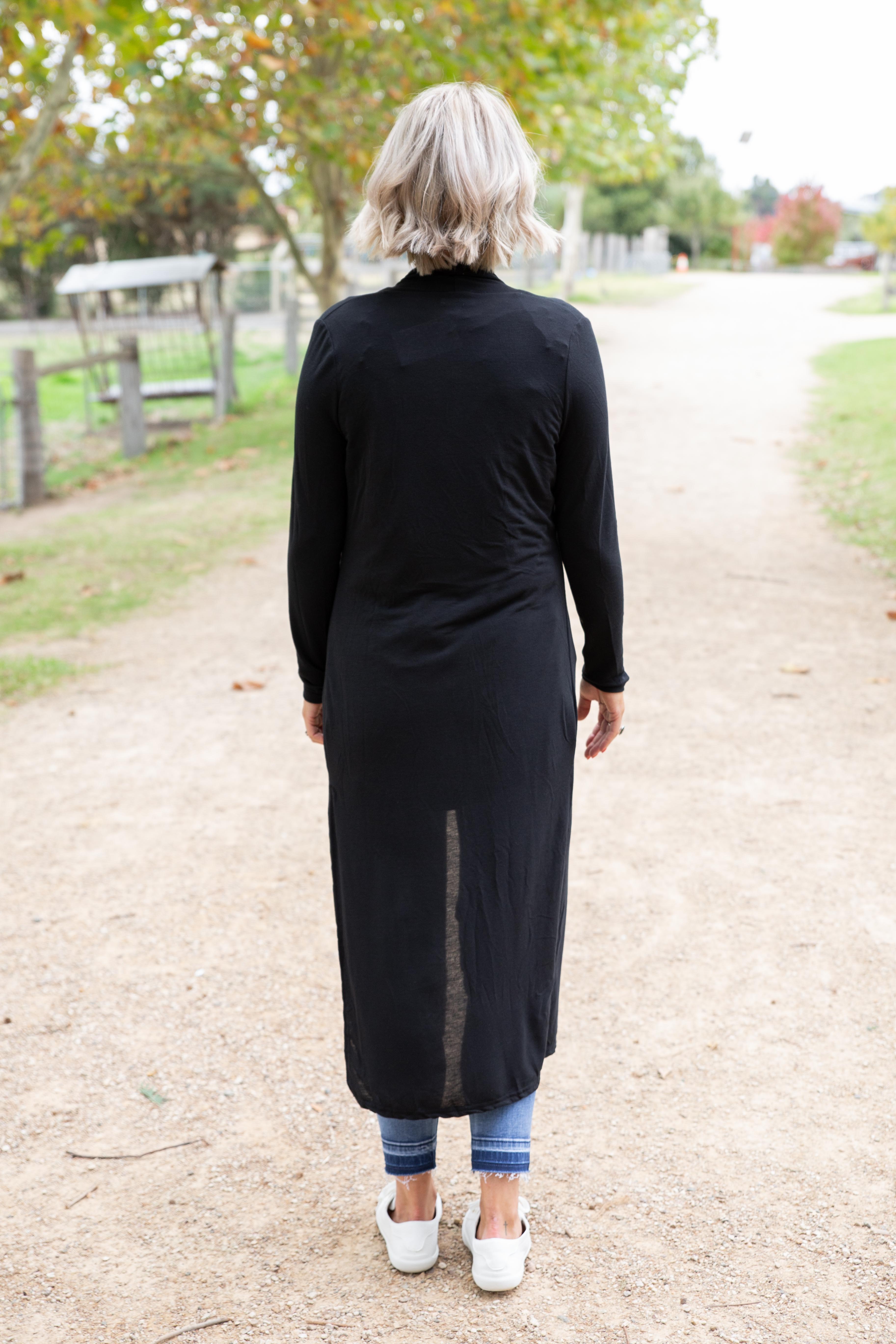 Black Jane Cardigan for Women - Cozy Knit Sweater for Fall & Winter - Perfect for Office, Casual Outfits and Layering