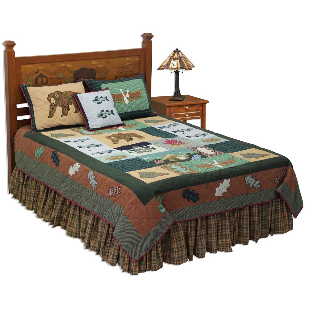 Premium 100% Cotton All-Season Cabin Super Queen Quilt Set with Matching Shams - Handmade Bedding for Cozy Comfort | Perfect for Master Bedrooms, Guest Rooms & Cabin Retreats