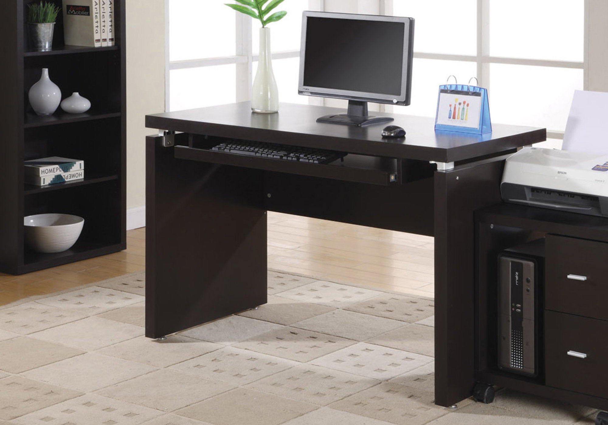 48L Office Series Espresso File Cabinet - Perfect for Home Office Organization & Document Storage