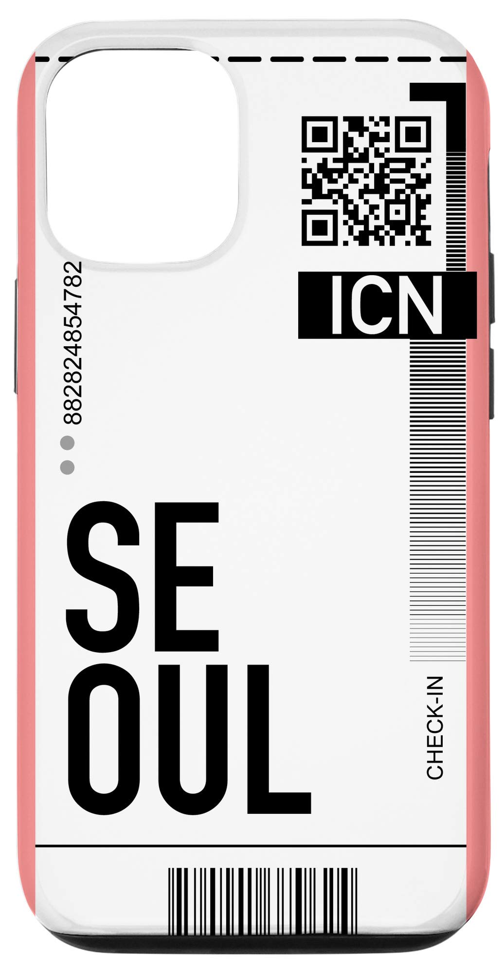 iPhone 12/12 Pro Seoul Air Ticket Design Phone Case - Boarding Pass Souvenir Cover - Perfect for Travel Lovers & Korea Trip Memories
