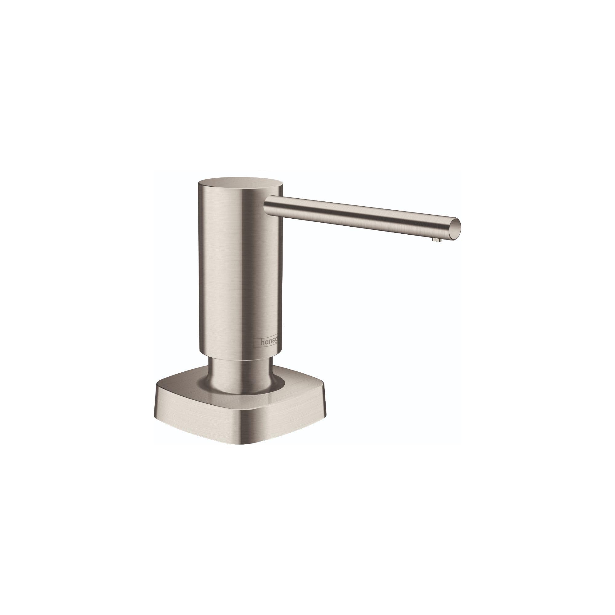 Hansgrohe Metris 4-inch Stainless Steel Soap Dispenser for Bathroom & Kitchen Sink - Modern Touch-Free Design (Model 40468801) - Perfect for Home, Office, and Commercial Use