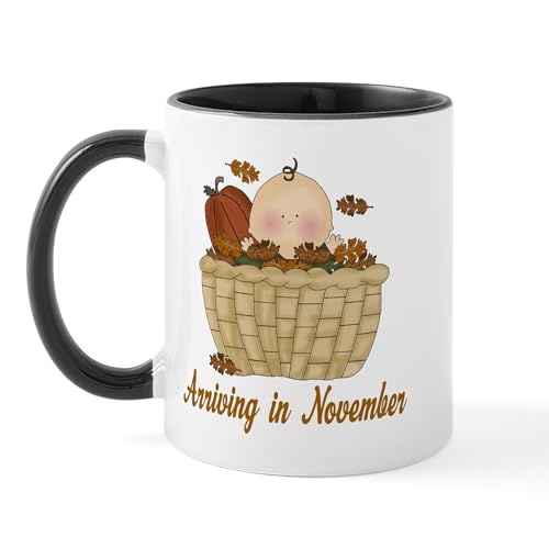 White/Black Inside - Baby Arriving In November Mug