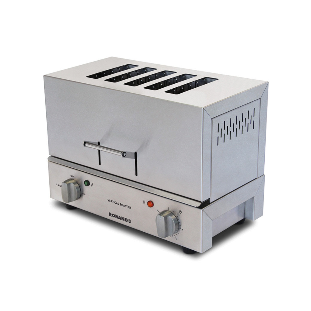 Roband 5-Slice Vertical Toaster - 10 Amp High Power for Quick & Even Toasting - Perfect for Breakfast, Sandwiches & Bagels at Home or Office