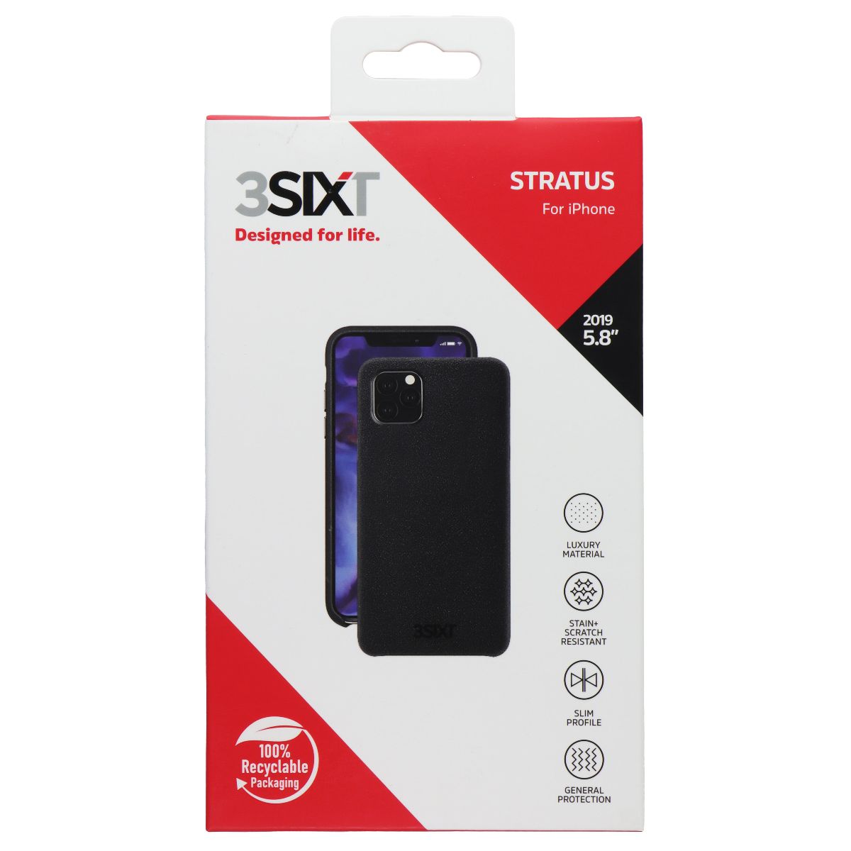 3SIXT Stratus Series Shockproof Case for Apple iPhone 11 Pro - Slim Protective Cover with Anti-Scratch Design | Perfect for Everyday Use, Travel & Outdoor Activities