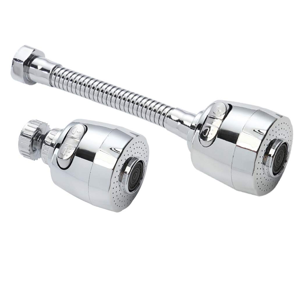 2-Pack Universal 360° Rotating Kitchen Faucet Sprayer Attachment with Aerator - Adjustable Sink Sprayer for Washing Dishes, Fruits & Vegetables (Short + Long Adapter Set) - Perfect for Deep Sinks and Hard-to-Reach Areas