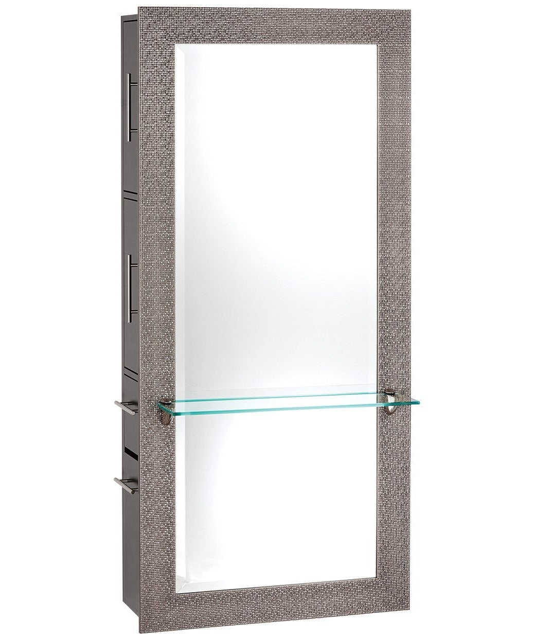PIBBS Diamond Salon Mirror with Storage - Professional Hairdressing Vanity Mirror for Stylists & Barbers - Perfect for Salons, Spas & Home Use