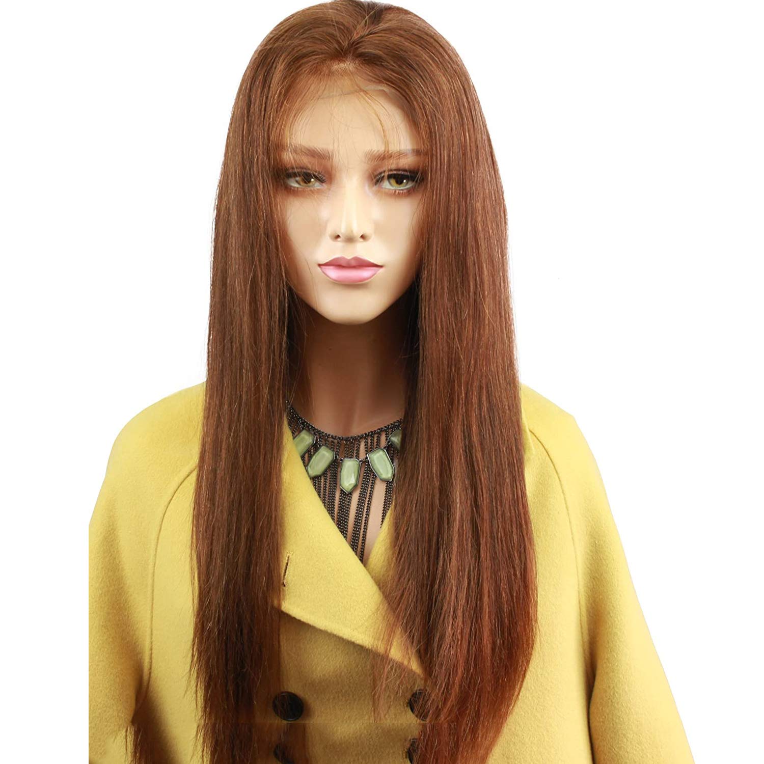 #4 Brown Glueless Brazilian Virgin Human Hair Wig - 130% Density Full Lace Wig with Baby Hair & Pre-Plucked Natural Hairline for Black Women | Perfect for Daily Wear, Special Occasions & Protective Styling