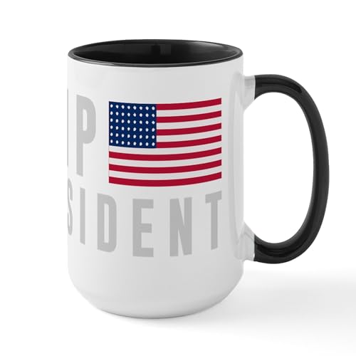 White/Black Inside - Trump Is My President Large Mug