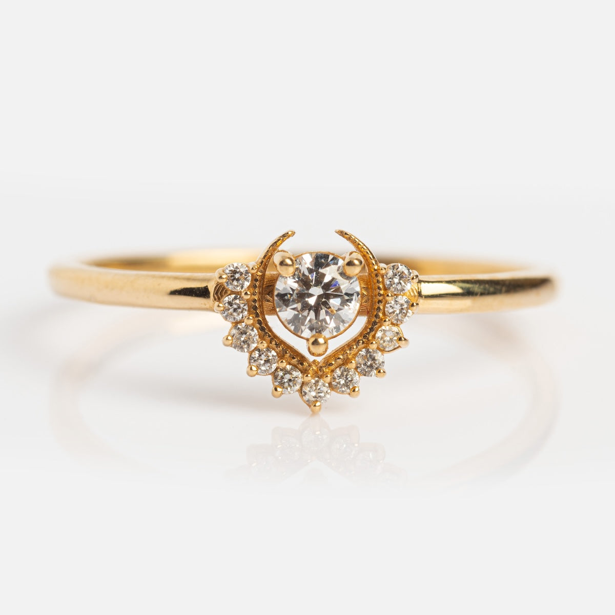 Diamond Tosia Ring for Women - Elegant 14K Gold Plated Cubic Zirconia Wedding Band - Perfect for Engagement, Anniversary & Special Occasions