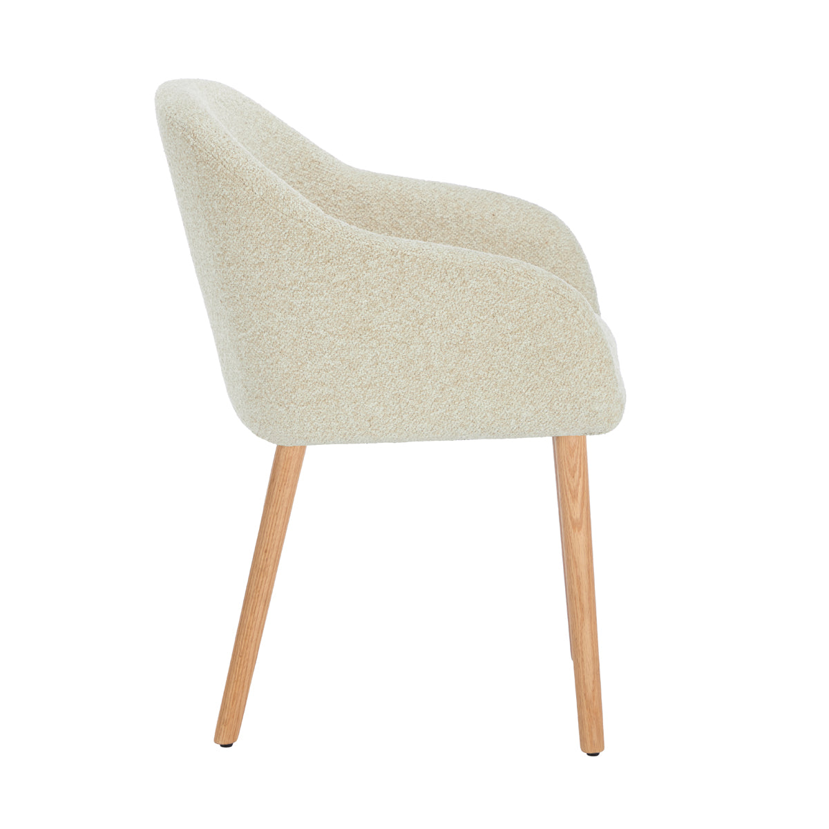 Chloe Boucle Upholstered Dining Arm Chair - Modern Velvet Accent Chair for Kitchen, Dining Room & Office - Comfortable & Stylish Seating Solution