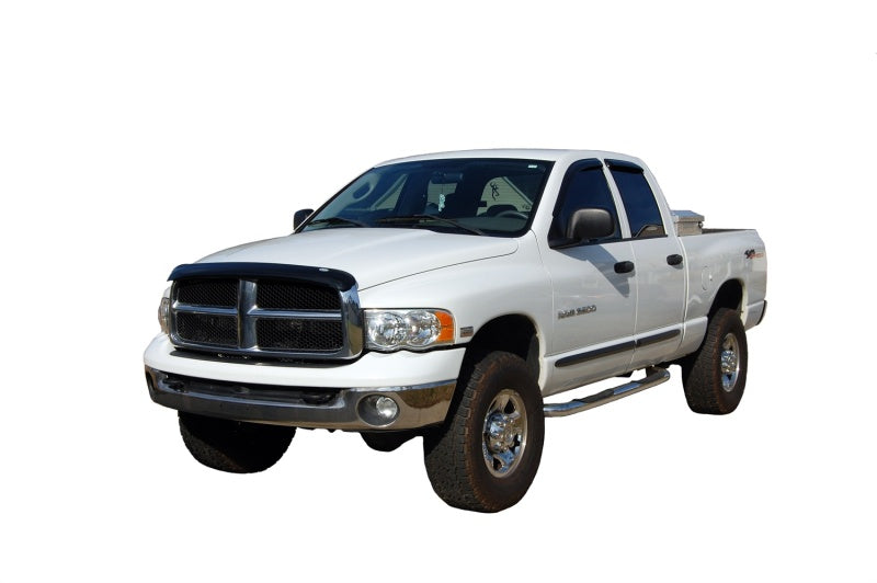 AVS High Profile Bugflector II Hood Shield (Smoke) for Dodge RAM 1500 2002-2005 | Durable Hood Protector | Deflect Rocks & Debris | Perfect for Off-Roading & Highway Driving