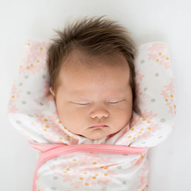 Omni Swaddle Sack for Babies - Heavenly Floral Pink (BGB 0034) | Soft Cotton Infant Swaddle Blanket for Newborns | Perfect for Nursery, Sleep Time & Baby Shower Gifts