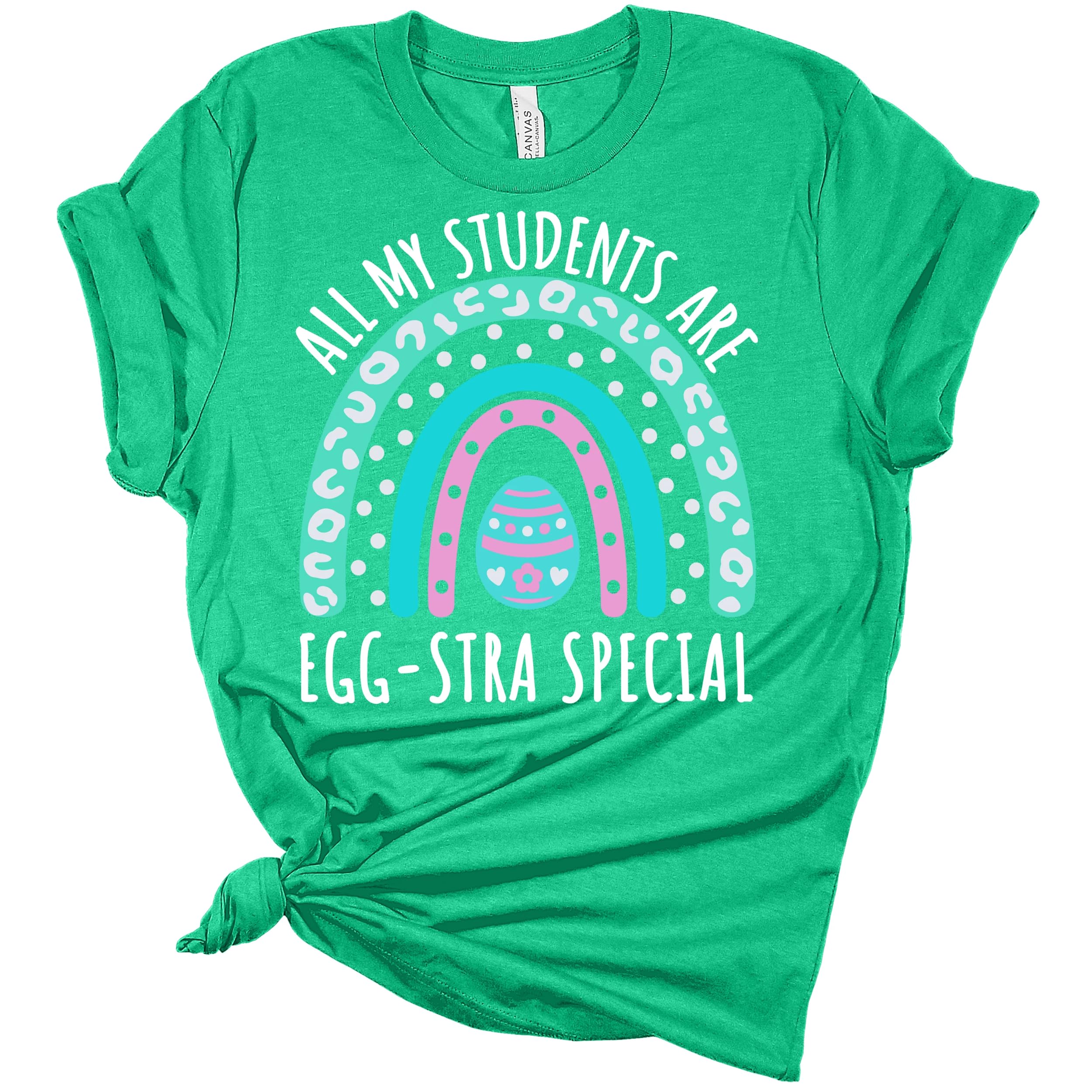 Women's Easter 'All My Students Are Egg-stra Special' Teacher T-Shirt - Cute Graphic Tee for Classroom, School Events & Easter Celebrations