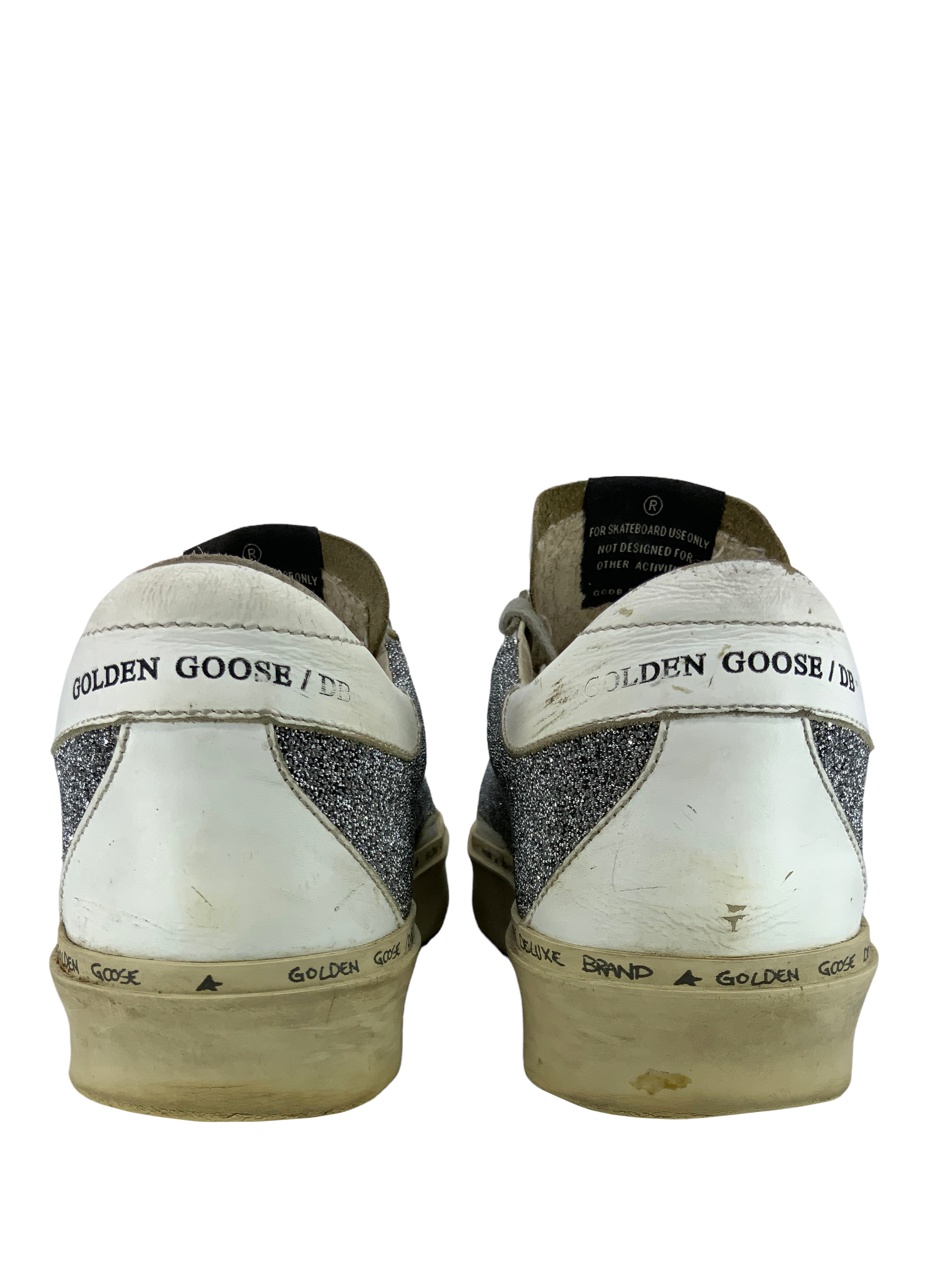 Golden Goose Superstar Metallic Glitter Low Top Sneakers Women's Size 7 | Fashion Casual Shoes for Streetwear & Everyday Wear