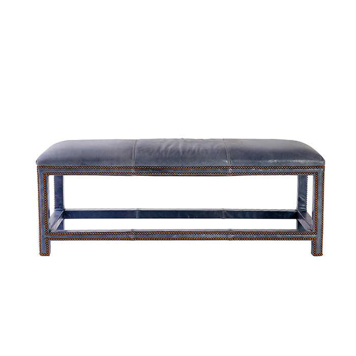 Anna Genuine Leather Bench - Stylish & Durable Entryway Seating for Living Room, Bedroom, or Hallway