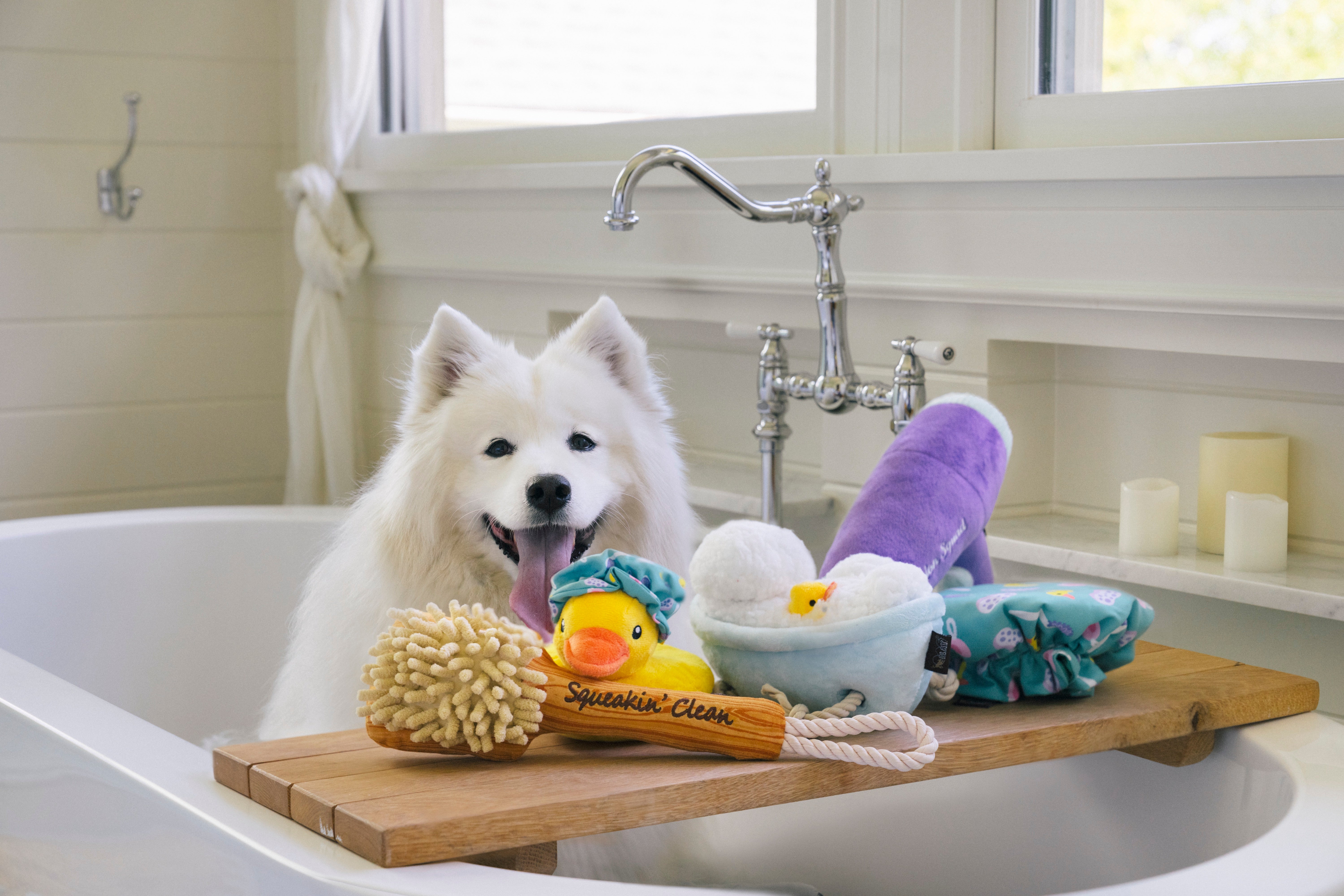 El Rub a Dub Tub Dog Plush Toy Splish Splash™ - Soft Chew Toy for Small & Large Dogs | Pet P.L.A.Y. | Perfect for Bath Time Play & Cuddling