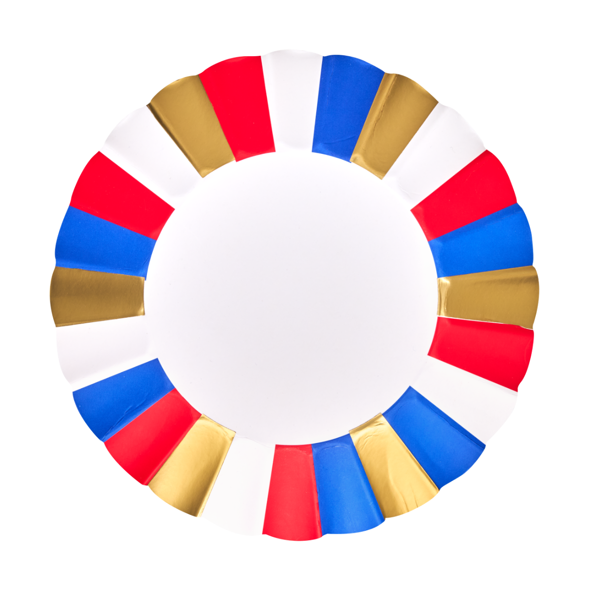 Modern Patriotic Salad Plates Set of 8 - Red White & Blue Dinnerware for 4th of July, Memorial Day & BBQ Parties - Perfect for Outdoor Picnics, Family Gatherings & Holiday Celebrations