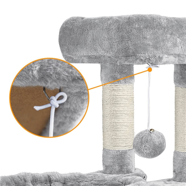 Yaheetech 42 Inch Cat Tree Tower with Scratching Posts, Perches & Condo - Multi-Level Cat Furniture for Indoor Cats - Perfect for Play, Rest & Climbing in Home or Apartment