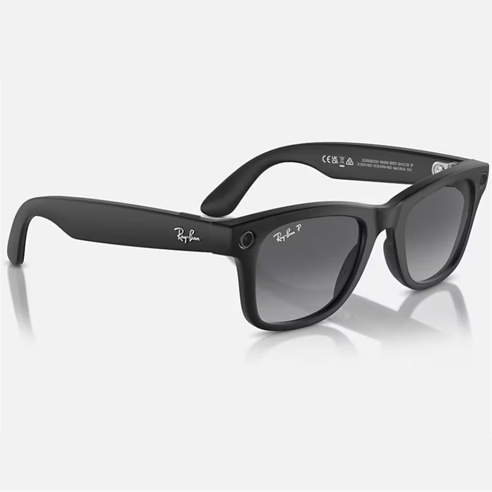 Ray Ban Meta Smart Glasses - Wayfarer Style Matte Black Frame with Polarized Graphite Lenses for Men & Women | Hands-Free Calls, Music & Photos | Perfect for Outdoor Activities, Travel & Tech Enthusiasts