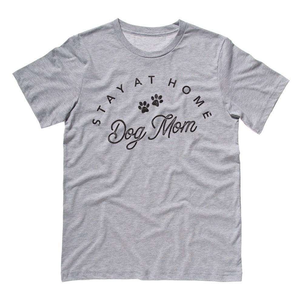 Comfy Unisex Stay at Home Dog Mom T-Shirt - Perfect for Relaxing, Dog Walks & Casual Wear