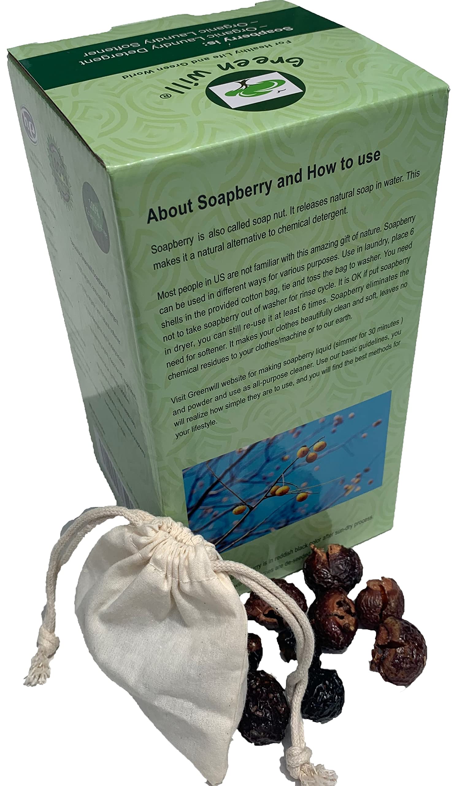 Organic Soap Nuts 1.5 lb - Natural Laundry Detergent Alternative with Reusable Wash Bag - Eco-Friendly Cleaning for Clothes, Baby Items & Delicates